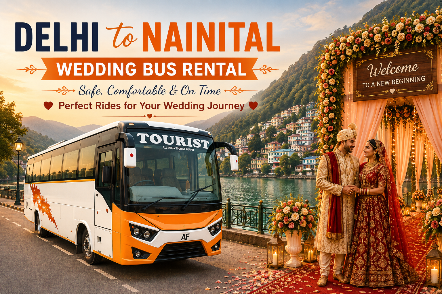 Delhi to Nainital Wedding Bus Rental – Mini Bus Hire
