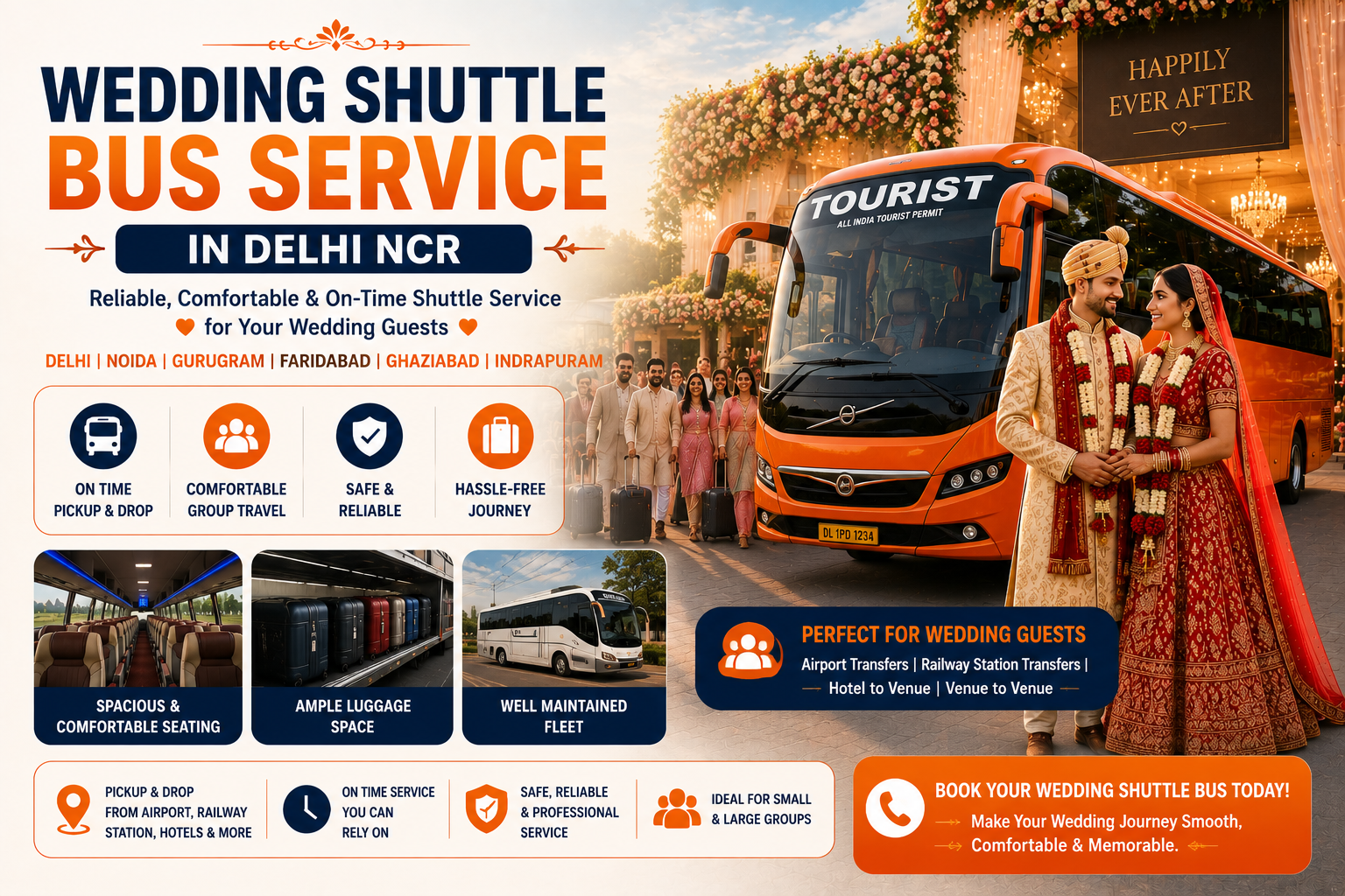 Wedding Shuttle Bus Service in Delhi NCR – ANT Travels